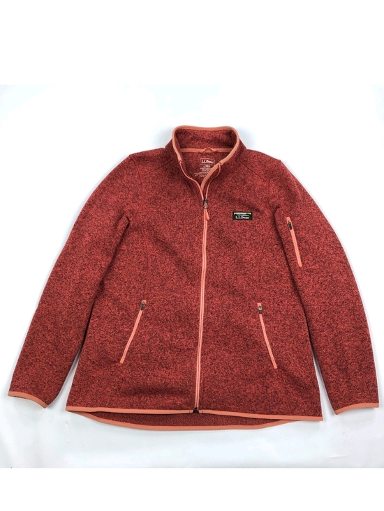 L.L. Bean Jackets & Blazers - L.L. Bean Pink Burgundy Plum Full Zip Fleece Lined Jacket Sweater size 1XP
